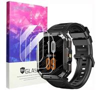 Protector de Pantalla para Blackview/IOWODO W70 Pro Reloj Inteligente [3 Pack ] - Cristal Templado 9H - Compatible con W70 Pro SmartWatch 2,01 Pulgadas (3Piezas)