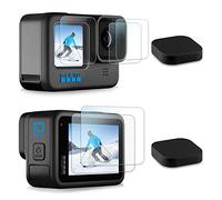 Protector de Pantalla para GoPro Hero 12/11/10/9 Black(8 Unidades), Protector de Pantalla Trasera de Vidrio Templado Ultra Claro, Protector de Lente, Protector de Pantalla Frontal y Cubre Lente