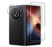 Protector de Pantalla para Honor Magic V6 + Cámara Cristal Templado | Wookfiss 2 Piezas Vidrio Templado + 2 Piezas Protector de Lente de Cámara, 9H Dureza Ultra Resistente Sin Burbujas
