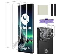 Protector de pantalla para Motorola Moto Edge 40 Neo TPU, 2 películas flexibles de TPU suave + 2 protectores de lente de cámara, película protectora transparente antiarañazos, sin burbujas