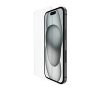 Belkin ScreenForce InvisiGlass protector de pantalla para iPhone 16, protección contra arañazos, instalación sin burbujas, fabricado con vidrio reciclado, protector para iPhone 16, 15, 14 Pro
