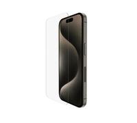 Belkin ScreenForce TemperedGlass protector de pantalla para iPhone 16 Pro, claridad y nitidez cristalinas, antiarañazos, ultrafino, aplicación sin burbujas, cristal templado para iPhone 16 Pro