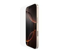 Belkin ScreenForce UltraGlass 2 Protector de Pantalla para iPhone 17 + iPhone 16 Pro, Antiarañazos, Grado 9H de Dureza, Bandeja de Alineación fácil, sin Burbujas, Ultrafino, Cobertura total