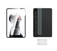 Protector de pantalla para RedMagic Astra, película de vidrio templado con protector de lente, película protectora de pantalla 9H, recambio para protector de pantalla (Juego de tres piezas plateado)