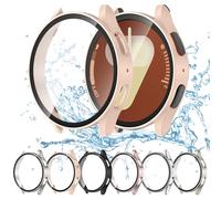 Protector de Pantalla para Samsung Galaxy Watch 7 40mm,Cristal Vidrio Templado Incorporado Alta Sensibilidad,Película de Vidrio Templado Antivaho Resistente a Los Arañazos y Cubierta Protectora de PC