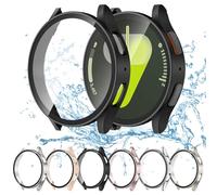 Protector de Pantalla para Samsung Galaxy Watch 7 40mm,Cristal Vidrio Templado Incorporado Alta Sensibilidad,Película de Vidrio Templado Antivaho Resistente a Los Arañazos y Cubierta Protectora de PC