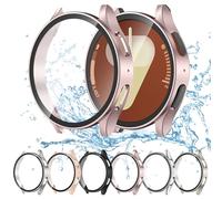 Protector de Pantalla para Samsung Galaxy Watch 7 40mm,Cristal Vidrio Templado Incorporado Alta Sensibilidad,Película de Vidrio Templado Antivaho Resistente a Los Arañazos y Cubierta Protectora de PC
