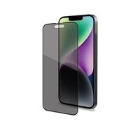 Protector de pantalla privacidad Celly para iPhone 15, vidrio templado 9H, negro