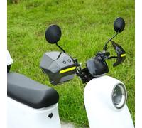Protector de parabrisas ABS resistente al viento bloqueo UV 2.8 mm protectores de mano eléctricos para manillar - negro grueso - par transparente para bicicletas eléctricas y motocicletas