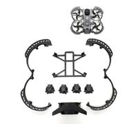 Protector de Parachoques de Dron Impreso en 3D para DJI Avata 360 Marco Protector Resistente a Colisiones con Tren de Aterrizaje y Aleta Trasera Accesorios de Dron a Presión (Full black set)