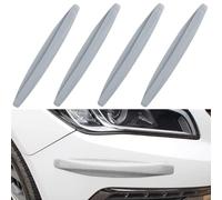 Protector de Parachoques Delantero y Trasero para Coche 4PCS Universal Adhesivo Protector de Paragolpes Anti-Collision Anti-Rasguño Protector de Parachoques Etiqueta (Gris)