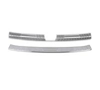 Protector De Parachoques Interior Y Exterior para VW para Golf 8 MK8 2020 2021 2022 2023 Color Negro Y Plateado(Plata)