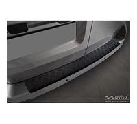 Protector de Parachoques Trasero de Aluminio Negro Mate Compatible con Citroën SpaceTourer/Jumpy & Peugeot Traveller/Expert & Toyota Proace Verso 16- y Opel Vivaro/Zafira Life 19- (Modelos con