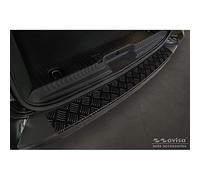 Protector de Parachoques Trasero de Aluminio Negro Mate Compatible con Citroën SpaceTourer/Jumpy & Peugeot Traveller/Expert & Toyota Proace Verso 16- y Opel Vivaro/Zafira Life 19- (Modelos con Parte