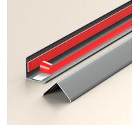 Protector de pared de aluminio ultrarresistente, 100 cm, 3 piezas, para evitar astillas y arañazos, ideal para bisagra angular, Sle 10 (20 x 20 mm)