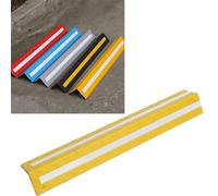 Protector de pared de goma flexible Ga de 80 cm, protector de vehículo resistente a los medios, amarillo reflectante para estacionamiento y seguro Worhop