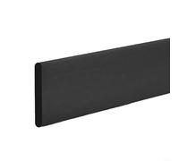Protector de pared de rodapié de 2 m de espuma de algodón 3D adhesivo de pared con tira gruesa anticolisión para decoración de bordes de pared y resistencia (negro)