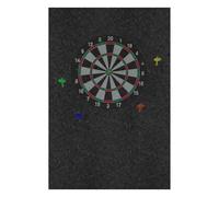 Protector de pared para diana de dardos - Protección de pared para diana de fieltro de 60x90 cm, no se requieren herramientas | Diseño profesional envolvente negro con facilidad, revestimiento de pare