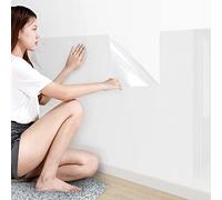 Protector de pared transparente para perros y niños, papel de contacto impermeable para salpicaduras de cocina, papel pintado transparente para paredes de madera y cerámica, 60 x 1000 cm