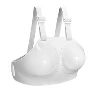 Protector de Pecho Ajustable para Esgrima para Mujer, Peto Deportivo de Esgrima, Banda Elástica Ajustable, Protector de Polipropileno, para Florete, Espada y Sable(White,XL)