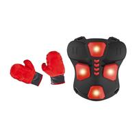 Protector de pecho, chaqueta interactiva iluminada con guantes | Equipo de protección de boxeo para niños | para jugar en casa, entrenamiento, estilo de vida, actividades de juego en interiores