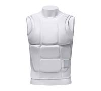 Protector de pecho de entrenamiento de karate, con forro de nailon con textura, protección contra impactos, correas de ajuste ajustable, protector de karate transpirable con correas y absorción de