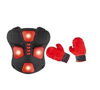 Protector de pecho, punzonado interactivo iluminado con guantes - Protector de pecho - para jugar en casa, entrenamiento en casa, estilo de vida, actividades de juego en interiores, competición de