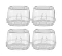 Protector de Perilla Frontal Estufa Resistente al Calor 4piezas | PC Transparente, 9, 5x7, 5x5cm, Bloqueo Infantil para Cocina, Uso en Perillas Pequeñas y Quemadores
