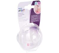 Protector de pezón Philips Avent - Protección para los pezones irritados - Forma única de ala de mariposa - Fácil de limpiar - Tamaño pequeño 2 unidades - 15 mm - Estuche higiénico - SCF153/01