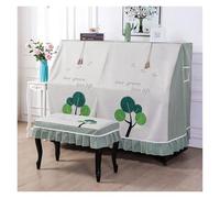 Protector De Piano Funda de piano completa, minimalista, bordada, tela gruesa, lavable, multicolor, resistente al polvo(Color 04,Piano Cover)