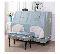 Protector De Piano Funda de piano completa, minimalista, bordada, tela gruesa, lavable, multicolor, resistente al polvo(Color 01,Piano Cover)