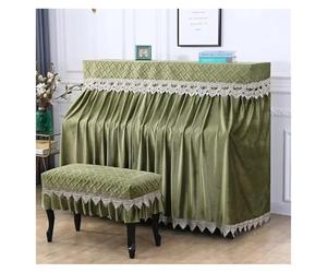 Protector De Piano Funda decorativa for piano, juego de dos piezas, minimalista, resistente al polvo y sol, color liso(Color 01,155x40x130cm 1piece)