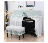 Protector De Piano Funda moderna minimalista for piano, con encaje bordado, ideal for el hogar, a prueba de polvo y for taburetes(Color 01,Bench 36x56cm)