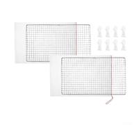 Protector de piscina de acero inoxidable con colador de fibra de poliéster y cordón para una protección eficaz contra hojas y desechos en piscinas (45 x 30 cm)