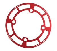 Protector de plato de 104 mm para bielas de plato único, diseño de aleación de aluminio, compatible con cuentas de dientes 32T a 42T (38-42T rojo)