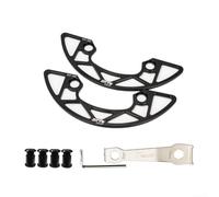 Protector de plato de bicicleta de aleación de aluminio 104BCD, cubierta protectora para piñón de bicicleta de montaña 30-40T, resistente al desgaste, escudo contra piedras y piedras, negro (negro 34