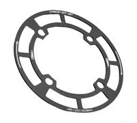Protector de plato de bicicleta de montaña 104BCD Cubierta de piñón de cadena individual Protector de engranaje de rueda redonda (negro)