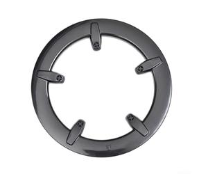 Protector de plato de bicicleta para 40-42 dientes con 5 agujeros de 6,5 cm de espacio, protector deflector de cadena de plástico para bicicletas plegables de carretera de montaña, acabado negro (A)