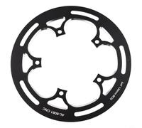 Protector de plato de bicicleta para Bcd 130mm 50t a 54t Single Chainring Cubierta protectora de aleación de aluminio en colores rojo, negro, plateado y dorado para ciclismo de carretera (negro)
