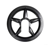 Protector de plato de bicicleta para platos 40-42T, 5 agujeros de 6,5 cm de espacio, escudo deflector de cadena de plástico resistente para ciclismo, elegante acabado negro (B)