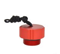 Protector de polvo de buceo de aluminio para válvula de tanque eficaz para reguladores de primera etapa DIN con cordón de fácil acceso (J)