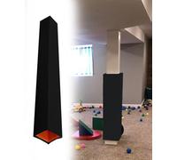 Protector de poste de espuma para postes de sótano, almohadilla de choque de portería de baloncesto en interiores y exteriores, protector de poste de estacionamiento de fútbol (negro, 23 x 23 cm)