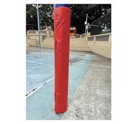 Protector de poste impermeable portátil para columnas de metal/madera/cemento (2-8 pulgadas de diámetro interior rojo 114 mm) - Amortiguación de seguridad para niños