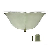 Protector de protección portátil para acampar al aire libre, ligero, transpirable, cubierta de malla para colgar cama con bolsa de almacenamiento, 340 x 140 cm (verde)