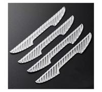 Protector de Puerta Coche 4 Uds Borde De Puerta Coche Protector Anticolisión Pegatinas Barra Cinta Protectora Fibra Carbono Cuerpo Antiarañazos Decorativo Protector Anti-Golpes(Black)