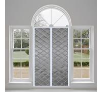 Protector de Puerta Magnético,95x205cm Material de PU Cierre Automático de Manos Libres, Aislante Ventana Cortinas Aislantes Termicas Aislamiento Acústico Anti-Frio,Gris
