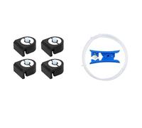 Protector de puerto de alimentación AMS 2 Pro for bambu lab X2D/P2S/H2D/H2S 4 Uds 8 Uds 4mm OD PTFE blanco y cortador de tubos for accesorios de impresora 3D(Protecto Kit)
