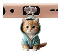 Protector de Puerto de Carga de Vela de Polvo | Tapa de Tapa de Polvo Tipo C con de Gato | Accesorios acrílicos para protección de Interfaz de teléfono móvil A