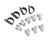 Protector de pulgar para púas de dedo para guitarra, juego de 12 púas profesionales para bajo para mayor comodidad al tocar y mejor calidad de sonido, accesorios de metal de