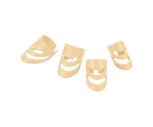 Protector de Punta de Dedo para Guitarra 4 Piezas, Accesorio para Bajo Banjo, Púas en Tamaños S M L XL - Diseño Ergonómico, Material Resistente, Uso Versátil para Varios (Beige)